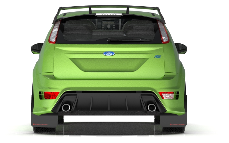 Ford Focus Mud Flaps - Front + Rear - Rally Armor - Black UR with Red Logo - `09-`11